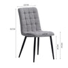 Voltsify 4Pcs Tufted Modern Armless Dining Chairs with Metal Legs