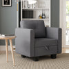 Fabric Modular Sofas with Upholstered Cushion and Removable Back Cushion Covers, Modern Sectional Sofa for Living Room
