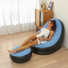 Lazy Inflatable Lounge Chair for Adults Folding Portable Lazy Sofa with Foot Stool Air Couch Sofa for Livingroom and Bedroom