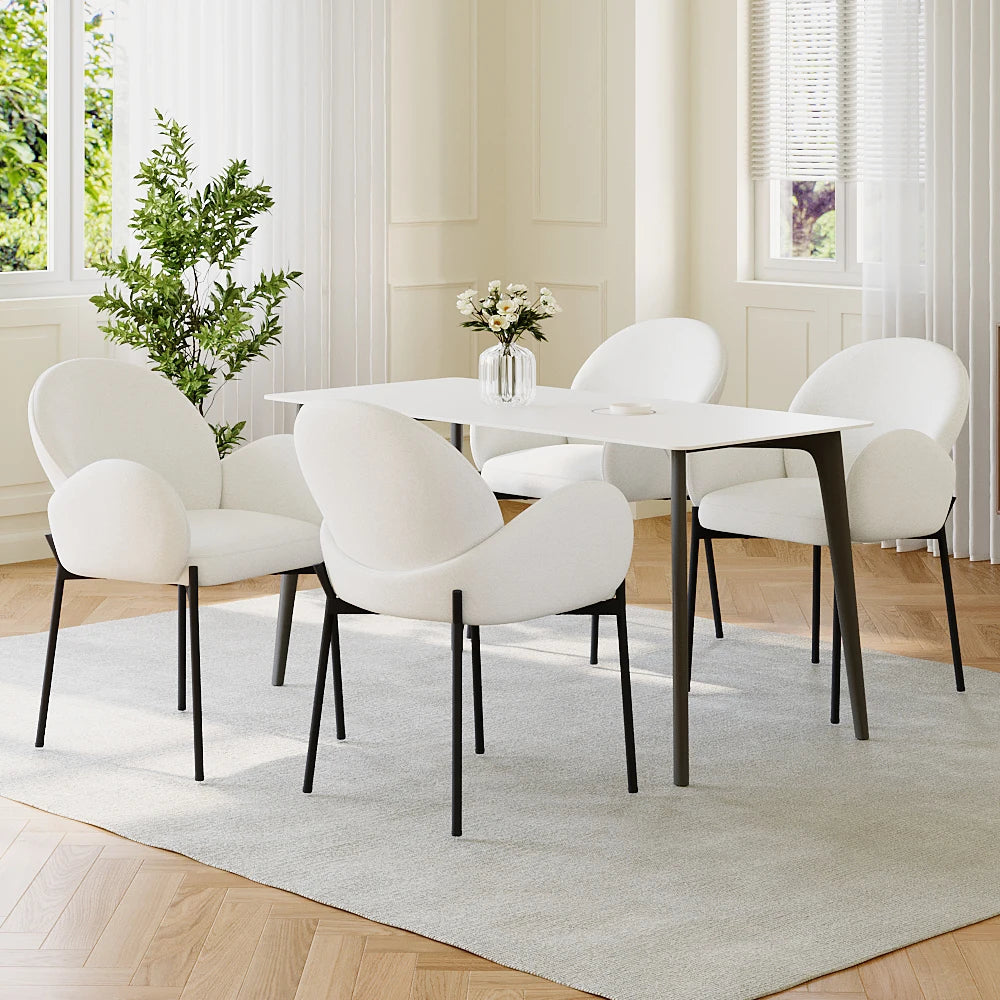【Breeins】2Pcs Upholstered Dining Chairs with Armrest