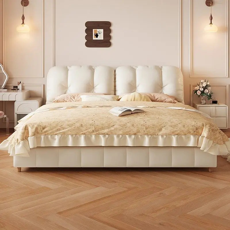 Nordic Waterproof Decoration Bed Girls Support Cute Floating Adults Queen Bed Modern Luxury Couples Camas Bedroom Furniture