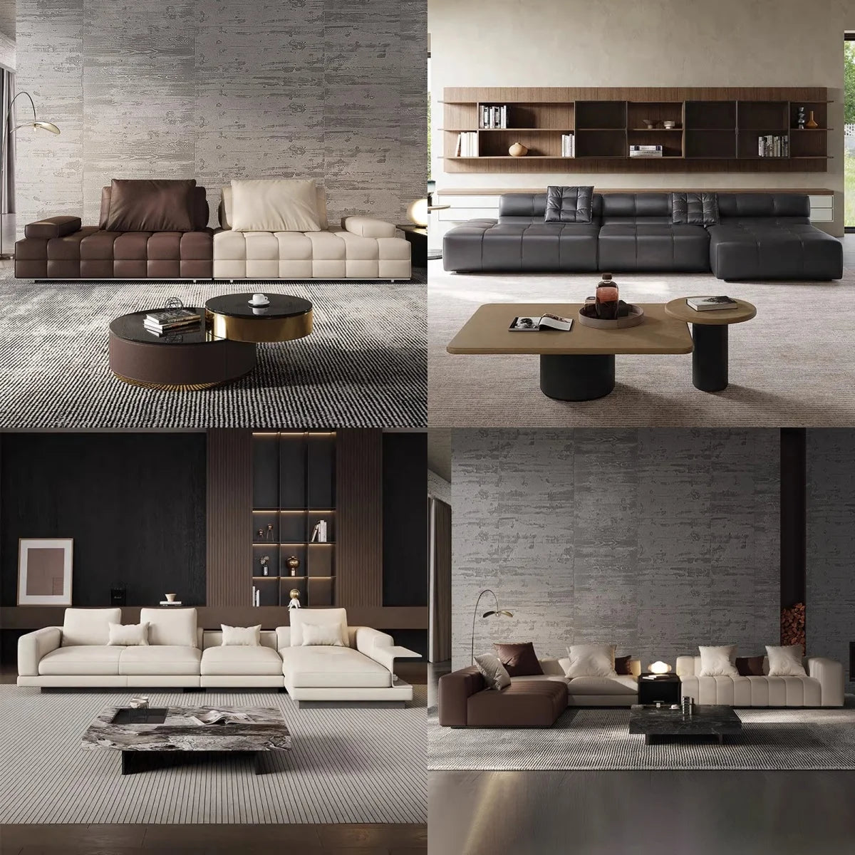 Modern Simple Office Sofa Set Three-Person Couch Coffee Table & Leather Reception Negotiation for Living Room Sofa Combination