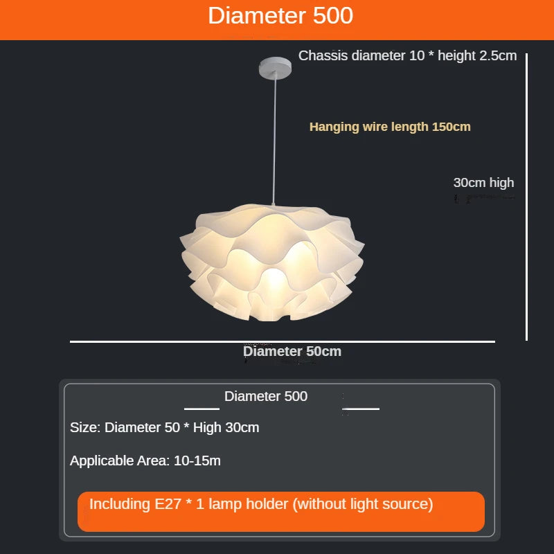 Love Me Not chandelier bedroom flower lamp simple white lamp shade indoor kitchen decor outdoor Nordic design girls room light