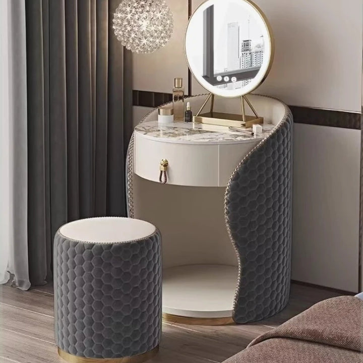 Large Floor Drawer Vanity Table Aesthetic Beige Space Saving Adult Makeup Vanity Organizer Europa Tocador Mueble Furniture Home